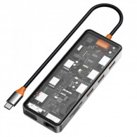 Hub USB Wiwu CB012 Type-C 12en1 Gris En Tunisie