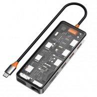 Hub USB Wiwu CB012 Type-C 12en1 Gris En Tunisie