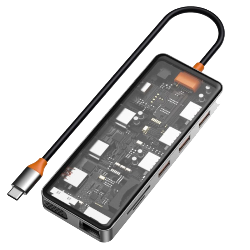 Hub USB Wiwu CB012 Type-C 12en1 Gris En Tunisie