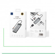 Hub USB Wiwu A923RPT Type-C 9en1 Gris en Tunisie