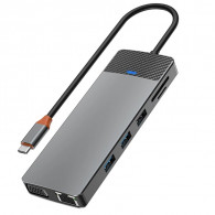 Hub Wiwu Pro 12en1 Type-C Gris en Tunisie