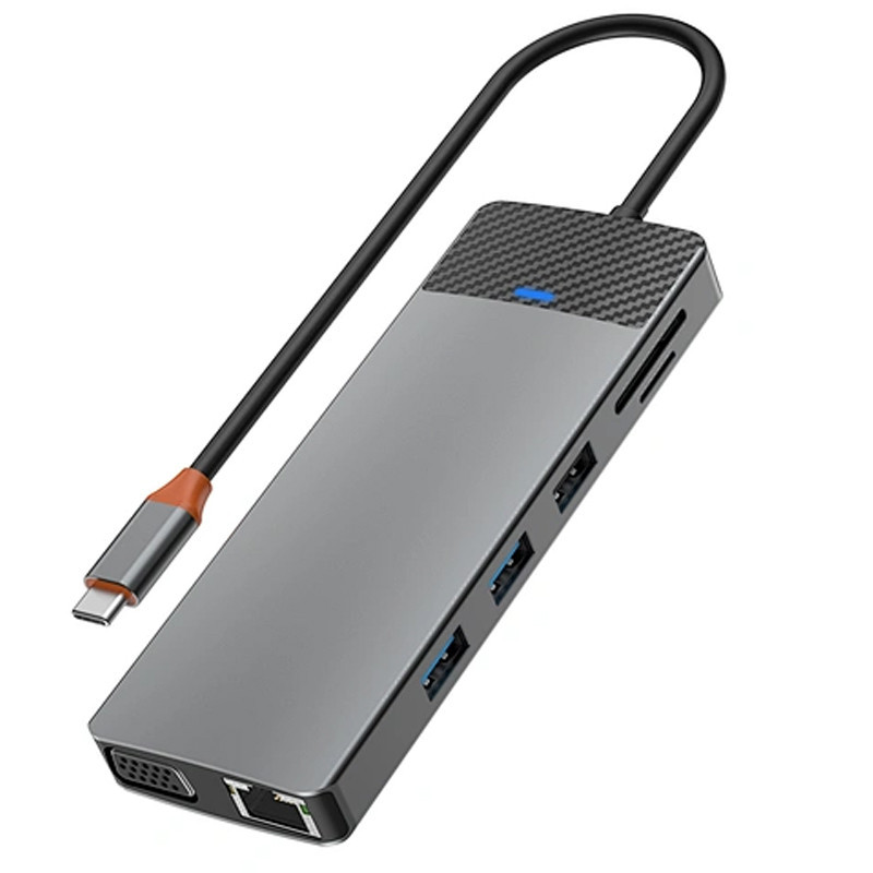Hub Wiwu Pro 12en1 Type-C Gris en Tunisie