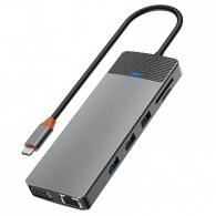 Hub Wiwu Pro 12en1 Type-C Gris en Tunisie