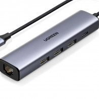 Adaptateur Multifonction Ugreen CM475 4En1 Type-C Gris en Tunisie