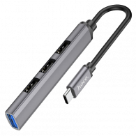 Adaptateur Multifonction Hoco HB26 4En1 Type-C Gris en Tunisie