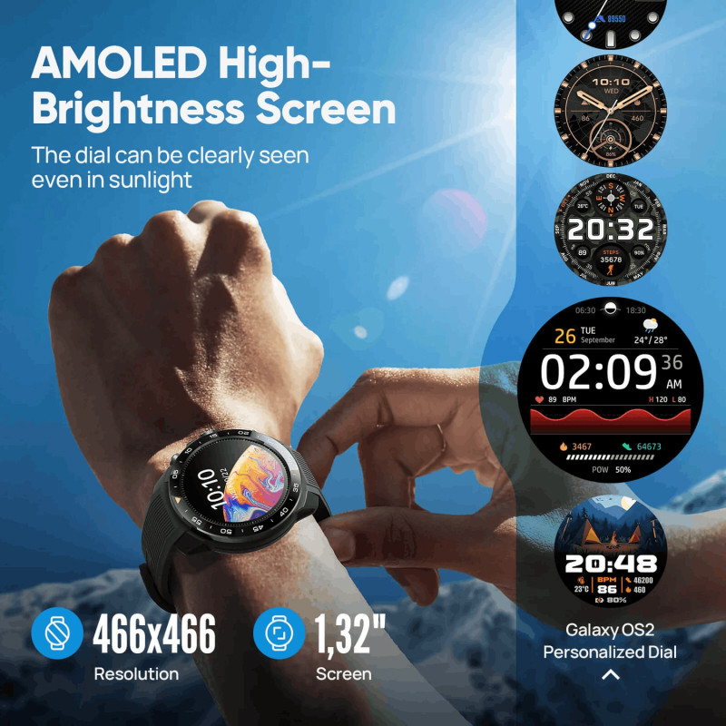 Montre Connectée Mibro GS Explorer Obsidian Noir En Tunisie