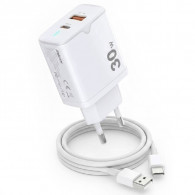 Chargeur Smartphone Inkax C05 Double Port USB/Type‑C Blanc EN Tunisie