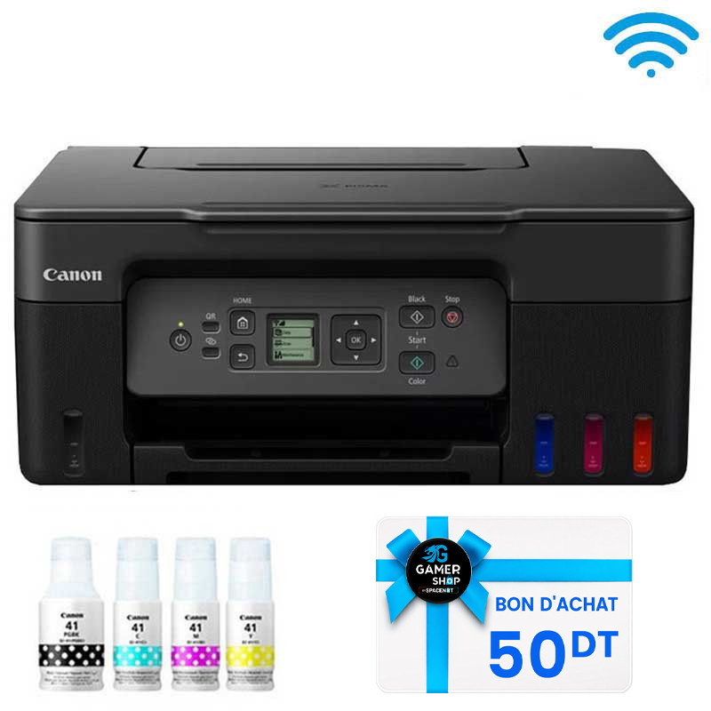 Imprimante Canon Multifonction Pixma G3470 Couleur Réservoir Intégré Wifi Noir en Tunisie