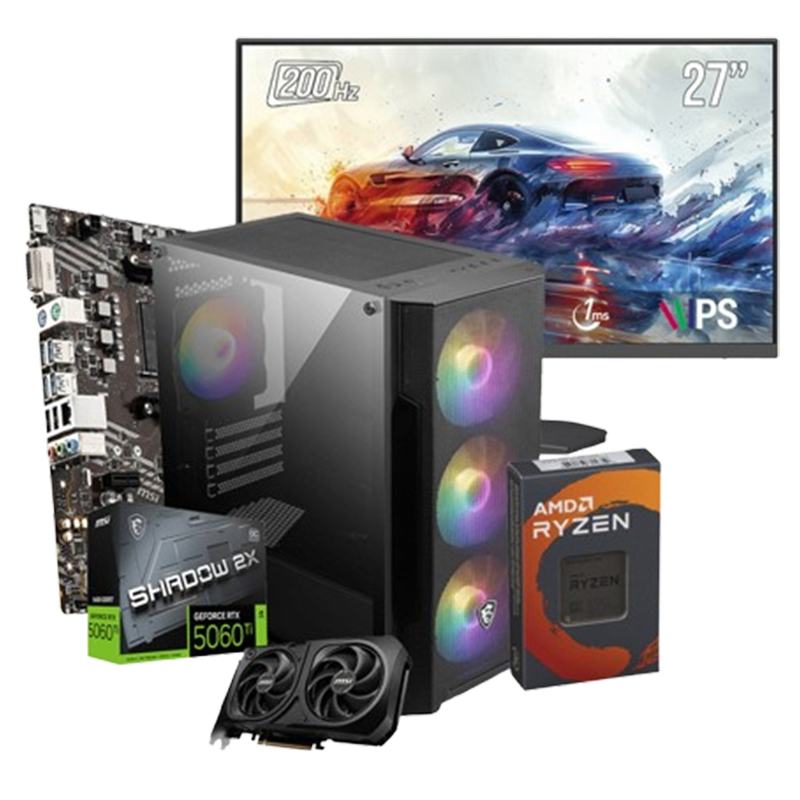 Pc Gamer Apex R505 27" Ryzen 5 16Go 512Go SSD RTX 5060Ti En Tunisie