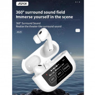 Ecouteur Bluetooth Aspor A629 Avec Ecran Tactile Blanc en Tunisie