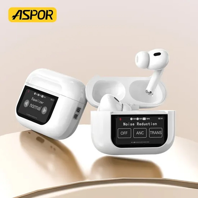 Ecouteur Bluetooth Aspor A629 Avec Ecran Tactile Blanc en Tunisie