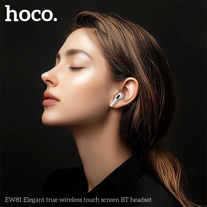 Ecouteur Bluetooth Hoco EW81 ANC Avec Ecran Tactile Blanc en Tunisie