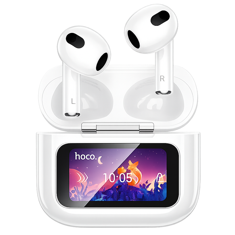 Ecouteur Bluetooth Hoco EW81 ANC Avec Ecran Tactile Blanc en Tunisie