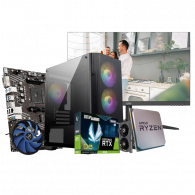Pc Gamer Apex R512 24" Ryzen 5 5500 8Go 256Go SSD RTX 3050 6Go