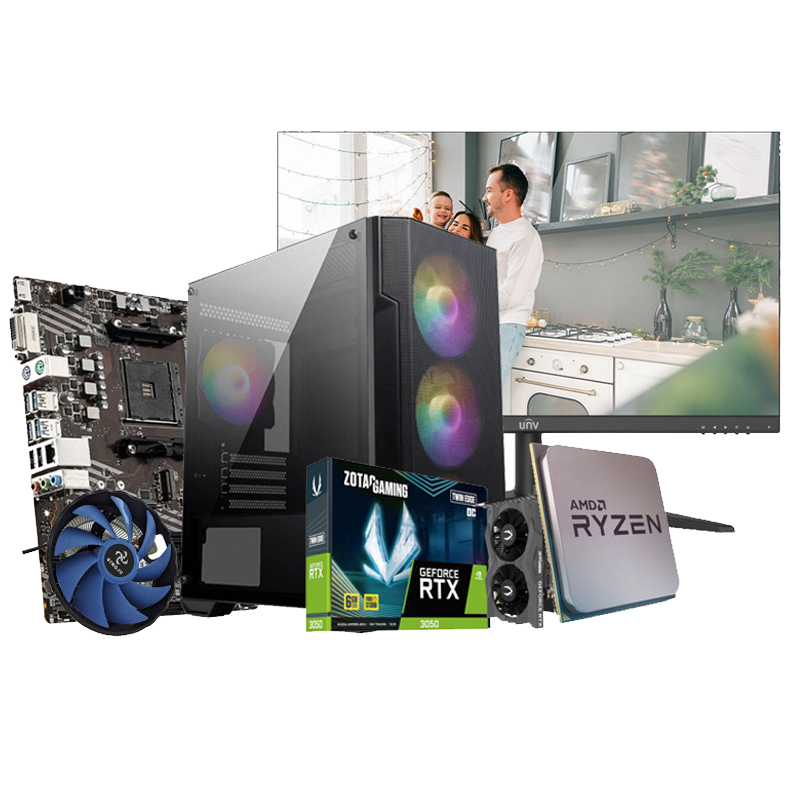 Pc Gamer Apex R512 Ryzen 5 5500 8Go 256Go SSD RTX 3050 6Go en Tunisie