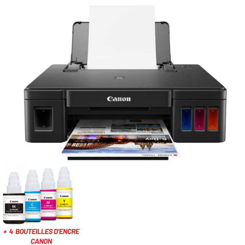 Imprimante Canon Jet D'encre Multifonction 3En1 G2410 Couleur Noir En Tunisie