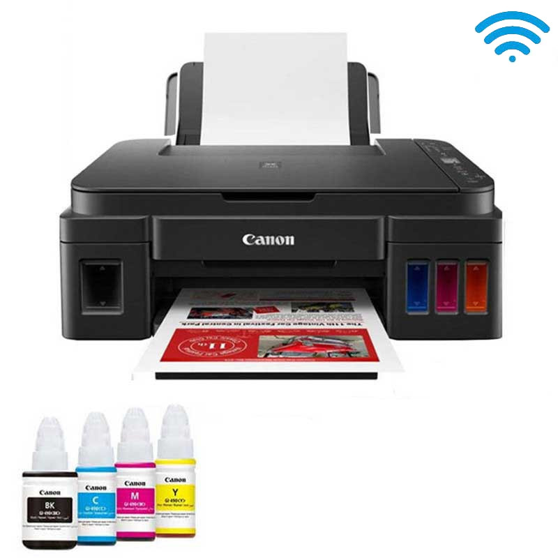 Imprimante à Réservoir Intégré Canon Pixima G3410 3en1 Couleur Wi-Fi Noir en Tunisie