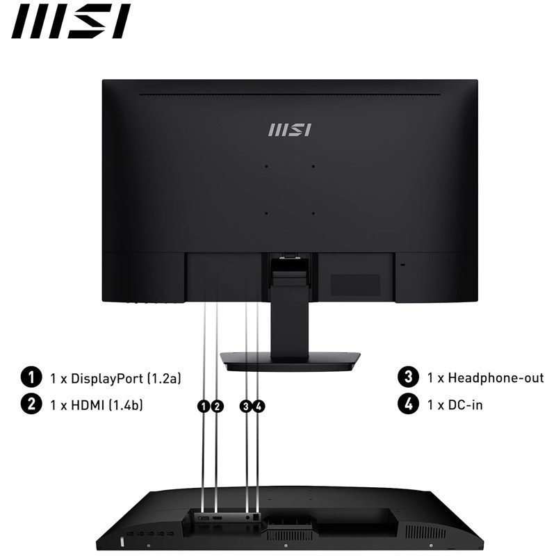 Écran MSI Pro MP273 27" FHD 75Hz Noir en Tunisie