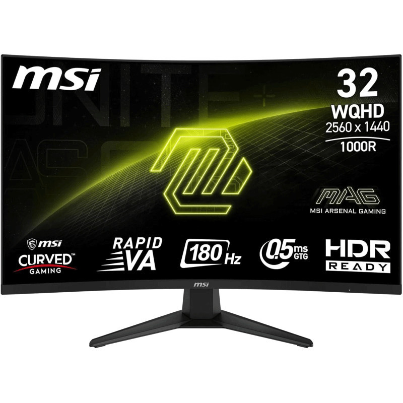 Ecran Gamer MSI MAG 321CQF 31.5" WQHD 2K 180Hz Fast VA Noir en Tunisie