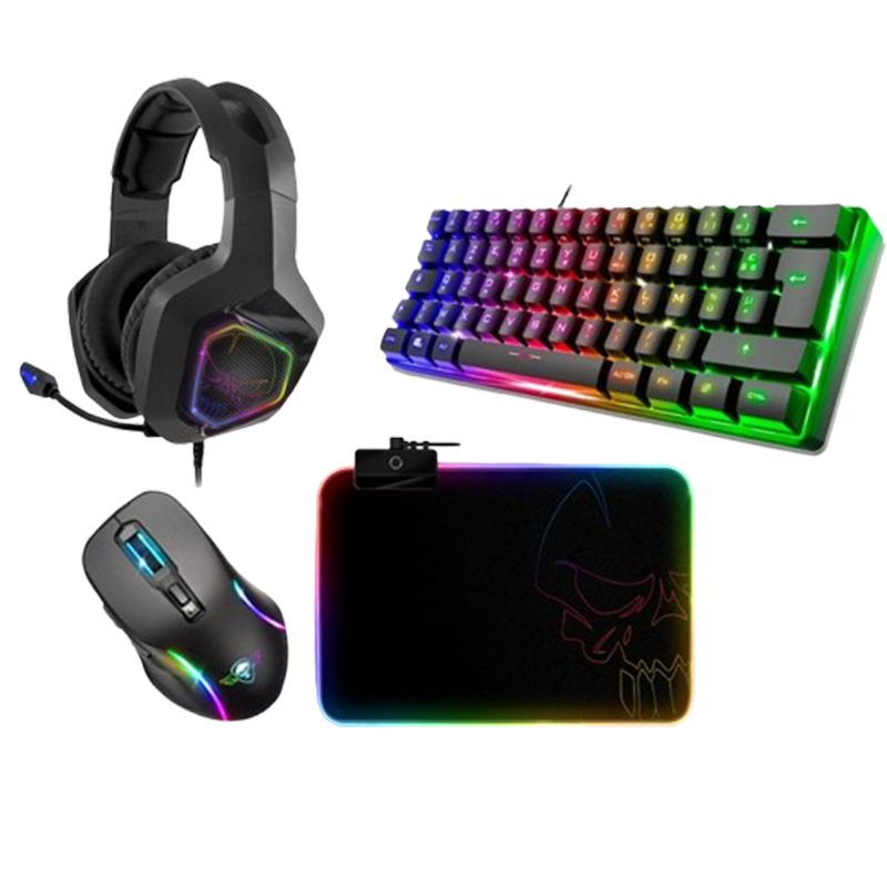 Pack Gamer 4En1 SOG 06 Micro Casque Gaming  + Clavier + Souris Gamer + Tapis Souris Gamer Spirit Of Gamer En Tunisie