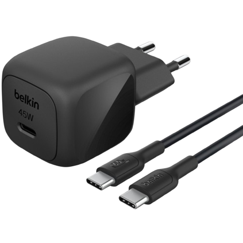 Chargeur Secteur Belkin BoostCharge USB-C 45W Noir En Tunisie