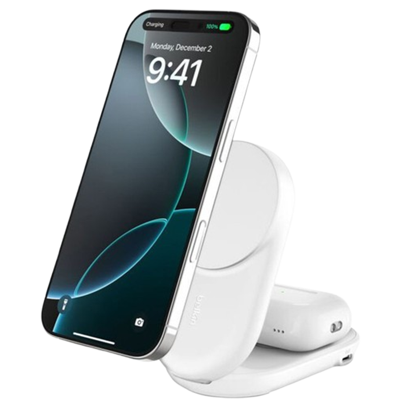 Support De Charge Pliable 2En1 Belkin Artemis QI2 25 W Blanc En Tunisie