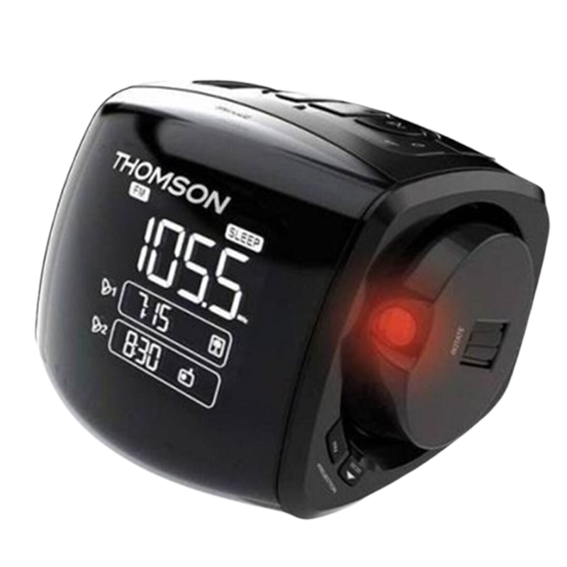 Radio Réveil Sans Fil Avec Projection Thomson CP280 Noir En Tunisie