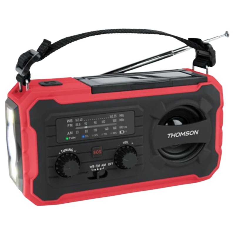Radio Thomson Solaire D’urgence Longue Durée RT280 Rouge En Tunisie