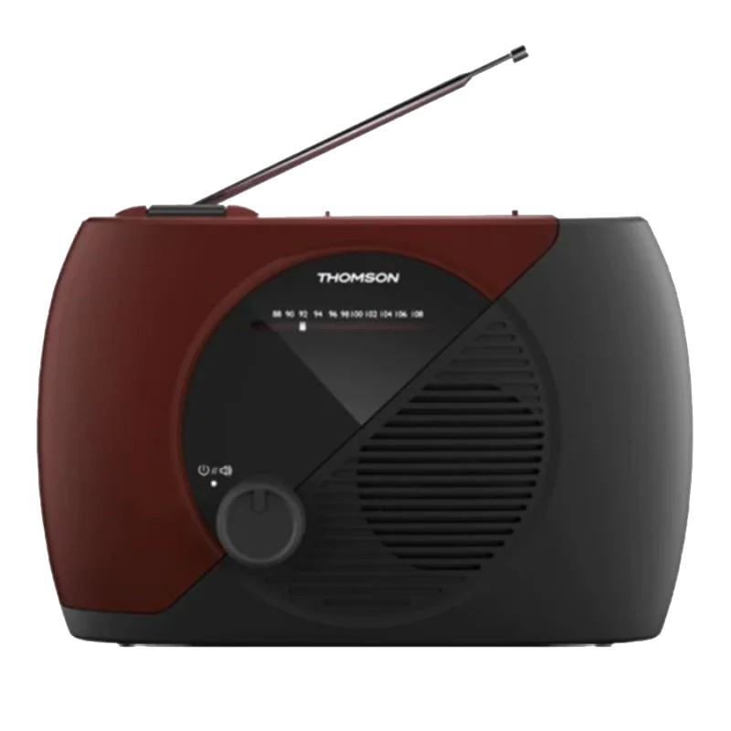Radio FM Portable Thomson RT353 Rouge & Noir En Tunisie