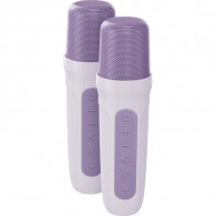 Enceinte Karaoke Sans Fil Bigben PARTYBTKML avec 2 Micros Violet en Tunisie
