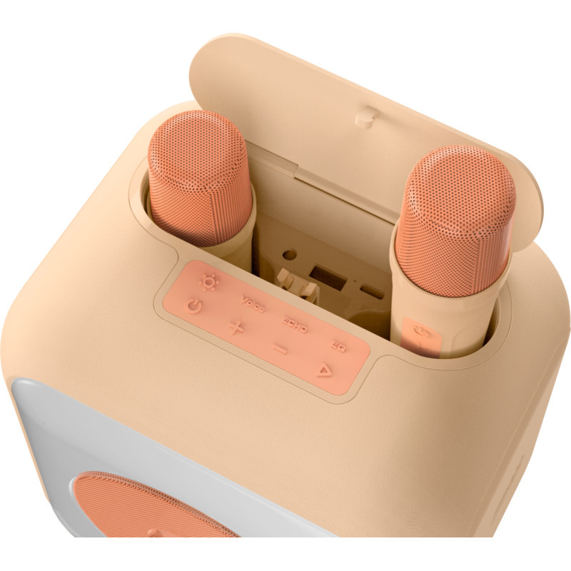 Enceinte Karaoke Sans Fil Bigben PARTYBTKML avec 2 Micros Orange en Tunisie