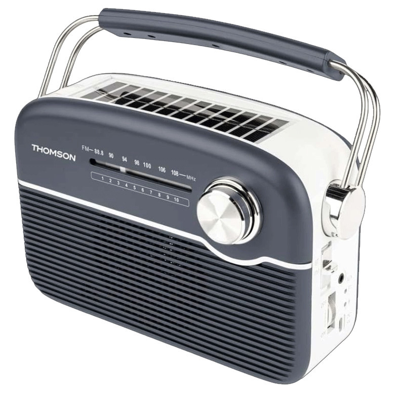 Radio Bluetooth À Recharge Solaire Thomson RTS450BTG Gris en Tunisie