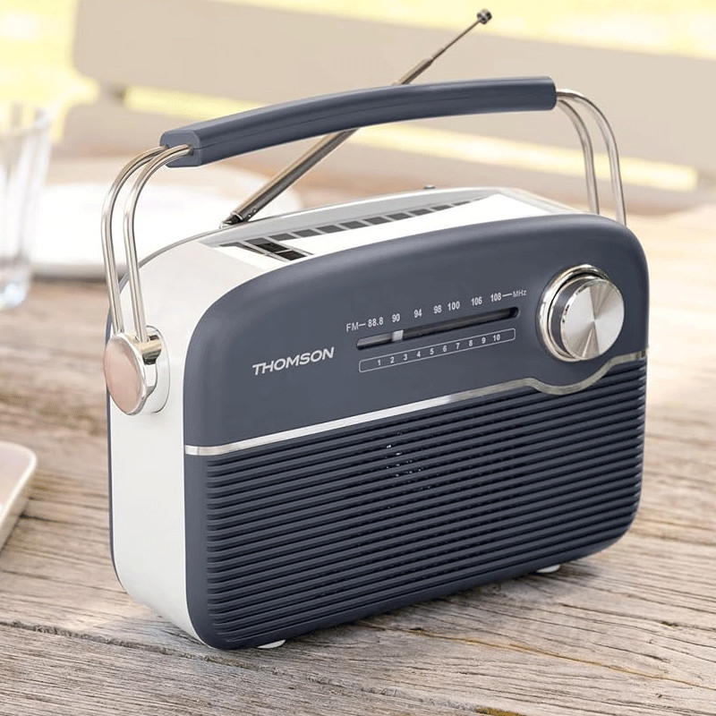 Radio Bluetooth À Recharge Solaire Thomson RTS450BTG Gris en Tunisie