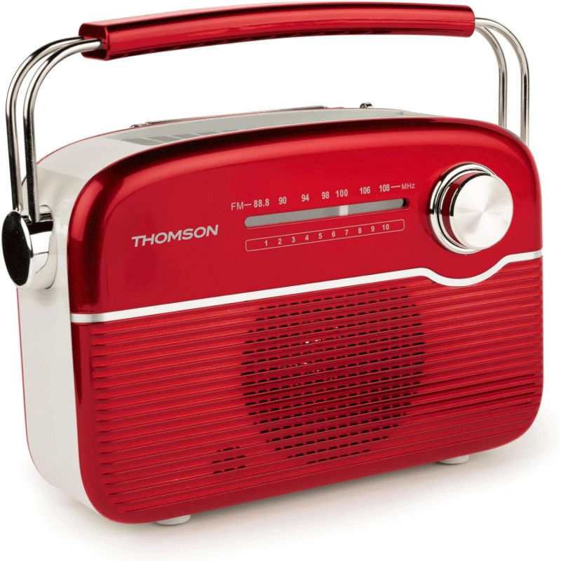 Radio Bluetooth À Recharge Solaire Thomson RTS450BTR Rouge en Tunisie