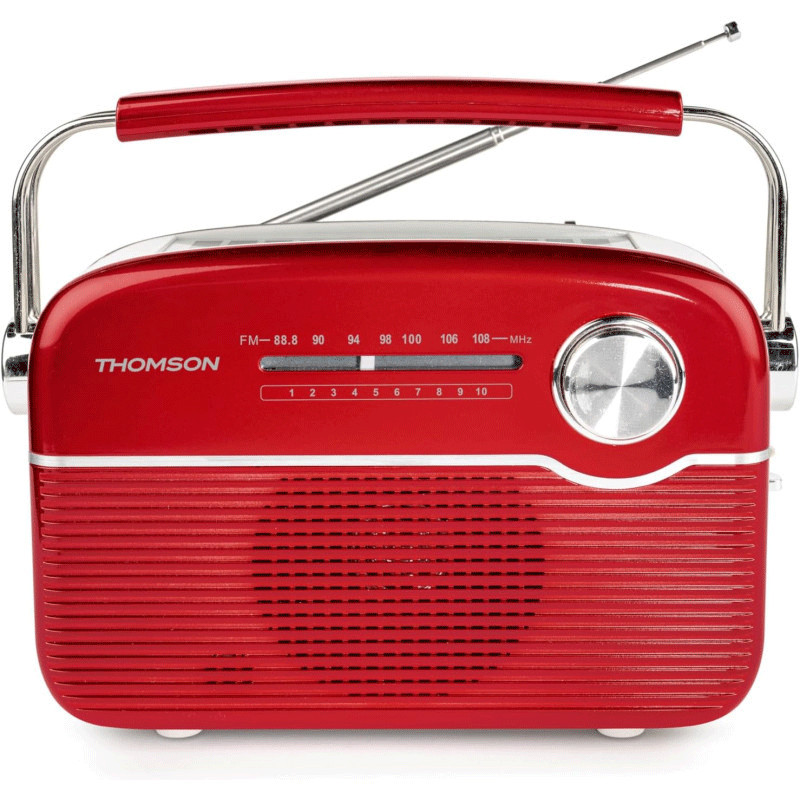 Radio Bluetooth À Recharge Solaire Thomson RTS450BTR Rouge en Tunisie