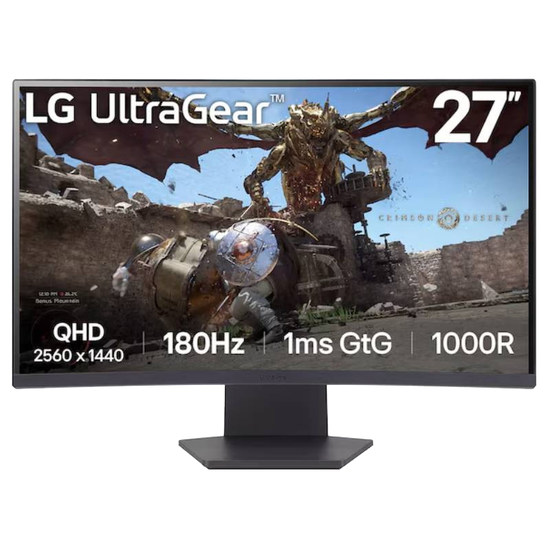 Ecran Gaming Incurvé LG 27GS60QC  27'' QHD 180Hz VA Noir En Tunisie