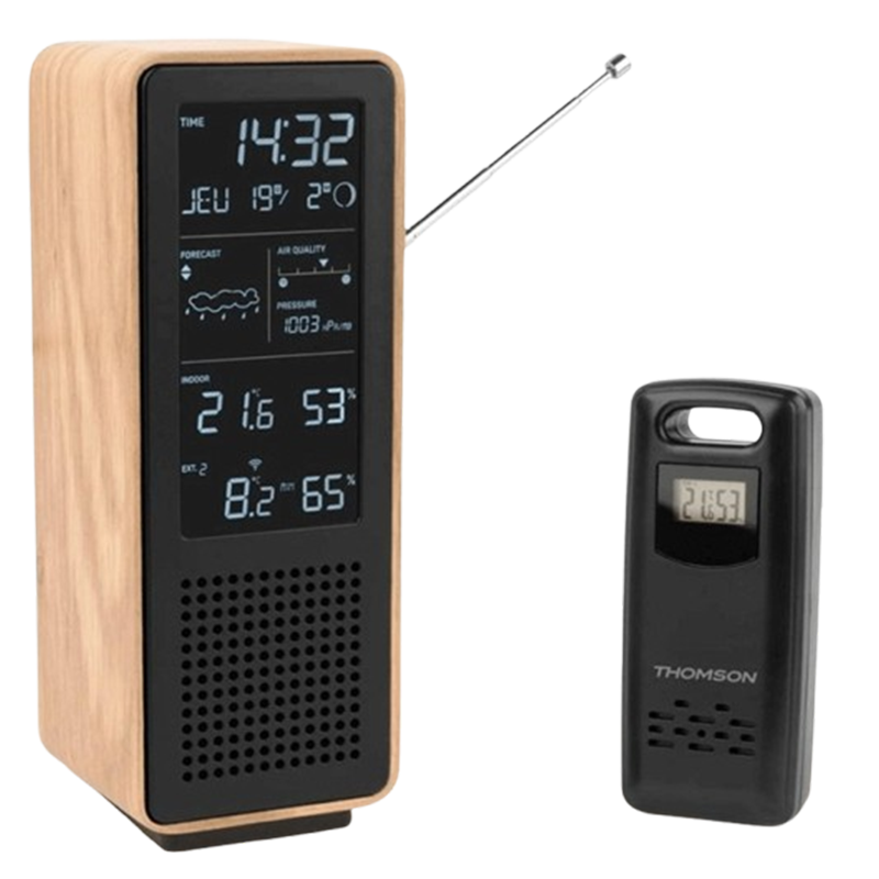 Haut Parleur Bluetooth Et Station Météo Thomson WS102TBK Noir en Tunisie