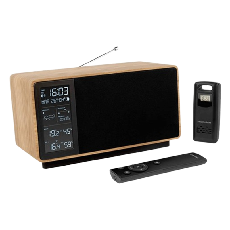Haut Parleur Bluetooth Et Station Météo Thomson WS202TBK Noir en Tunisie