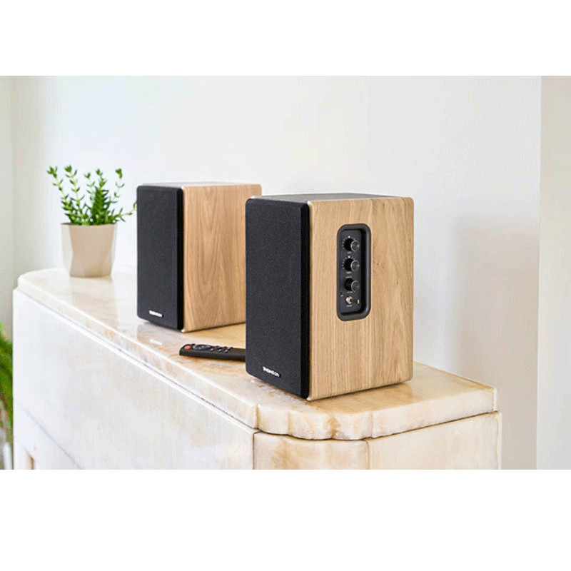 Ensemble De 2 Enceintes Bluetooth Thomson WS902DUO Bois en Tunisie