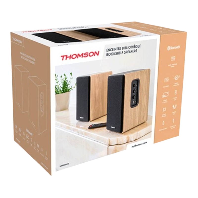 Ensemble De 2 Enceintes Bluetooth Thomson WS902DUO Bois en Tunisie