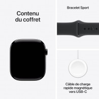 Apple Watch SE Serie 11 GPS 46mm M/L Aluminium Noir en Tunisie