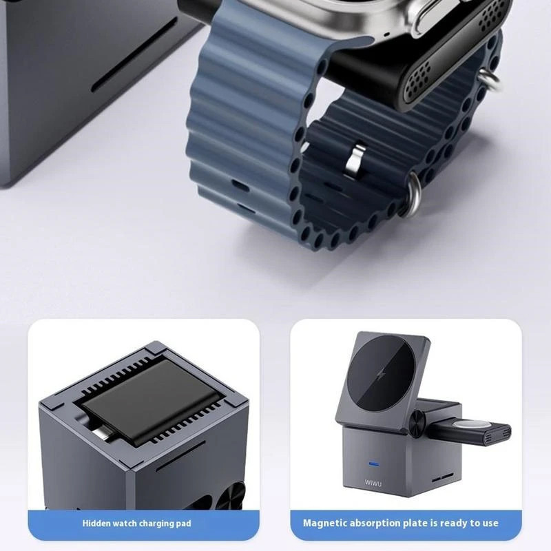 Power Bank Wiwu 3en1 W030 10000mAh 15W Gris en Tunisie