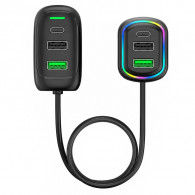 Chargeur Voiture Q6 6 Ports RGB 48W Noir EN Tunisie