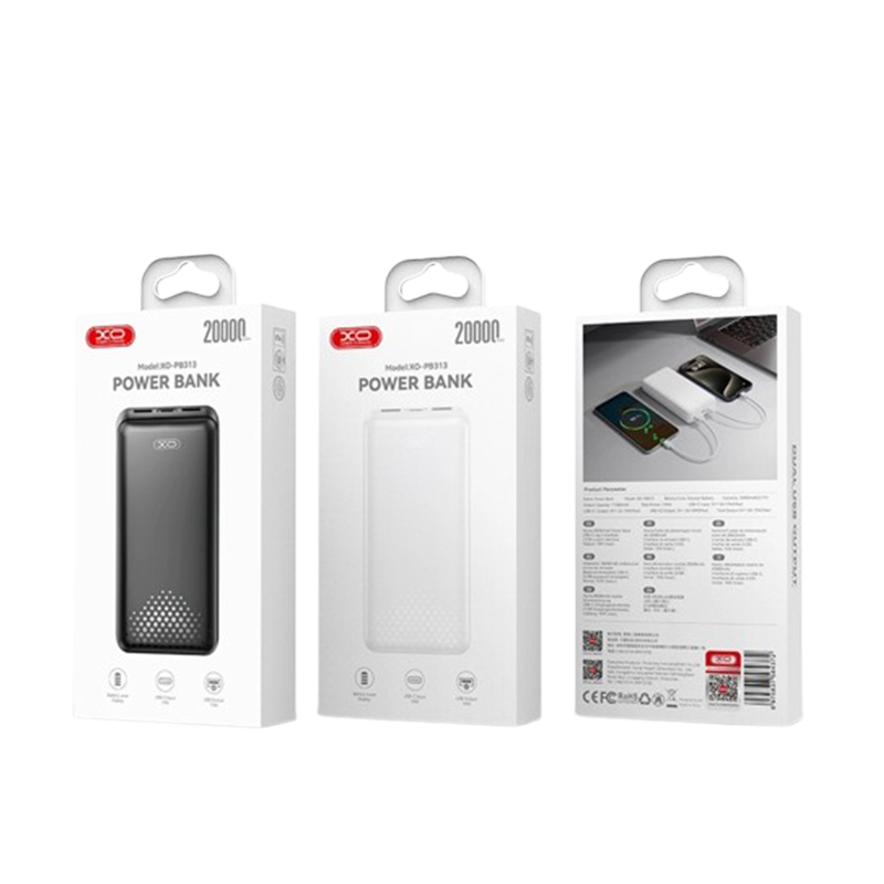Power Bank Xo PB313 20 000 mAh 10W Blanc en Tunisie