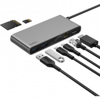Hub USB Belkin 8 Ports USB-C Gris en Tunisie