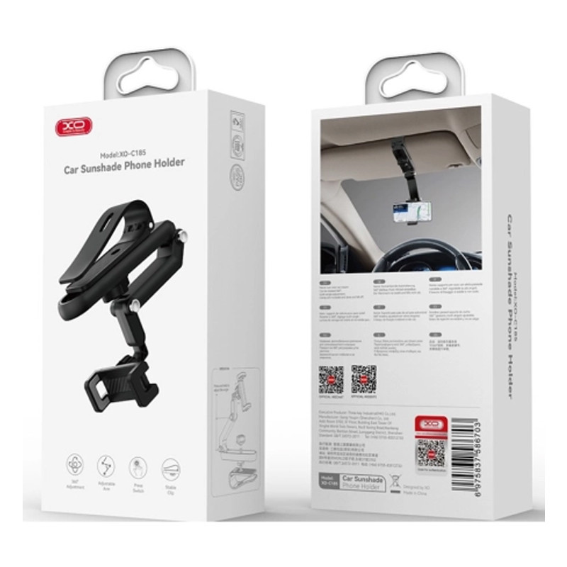 Support Voiture XO C185 Pour Smartphone Noir