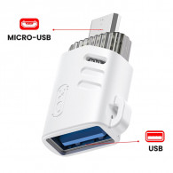 Adaptateur XO OTG USB-A Vers Micro USB NB256C Blanc En Tunisie