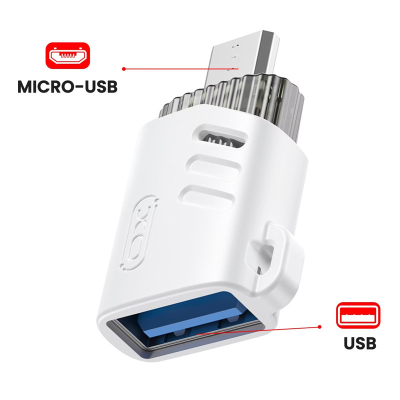 Adaptateur XO OTG USB-A Vers Micro USB NB256C Blanc En Tunisie