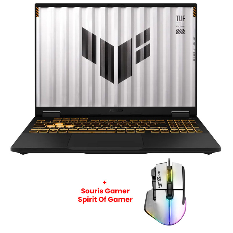 Pc Portable Asus Tuf Gaming F16 FX607VU Core 5 8Go 512Go SSD  Windows 11 RTX 4050 en tunisie