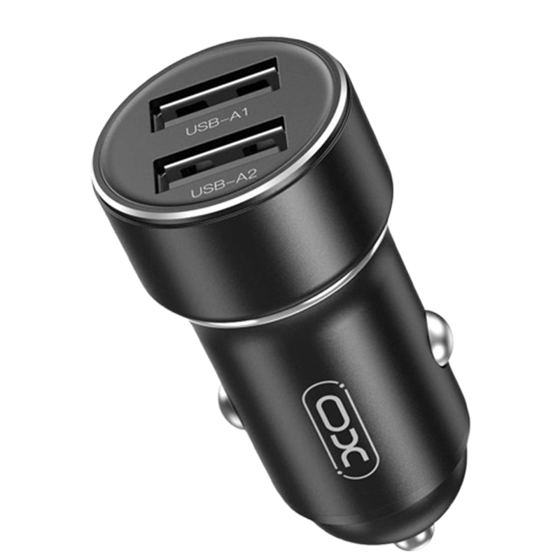 Chargeur Voiture XO Dual USB CC53 12W Avec Câble Lightning Noir En Tunisie